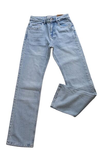 Blues Outlet PANTALONI JEAN DE MARCA STRAIGHT SLIM FIT PENTRU FEMEI - ALBASTRU