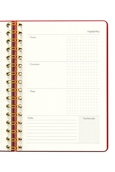 Meli Melek Melimelek Planner Red (Hardcover) - Ceyda Düvenci