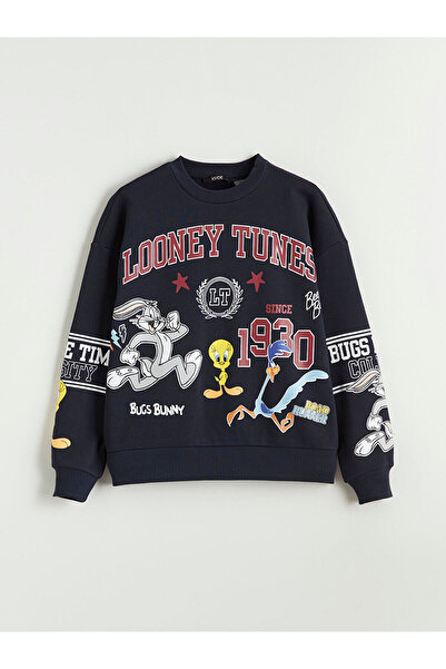 LC Waikiki Дебела дамска блуза с принт Looney Tunes