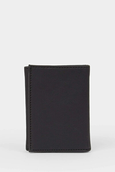DeFacto F9298Axbk27 Black Men's Faux Leather Wallet
