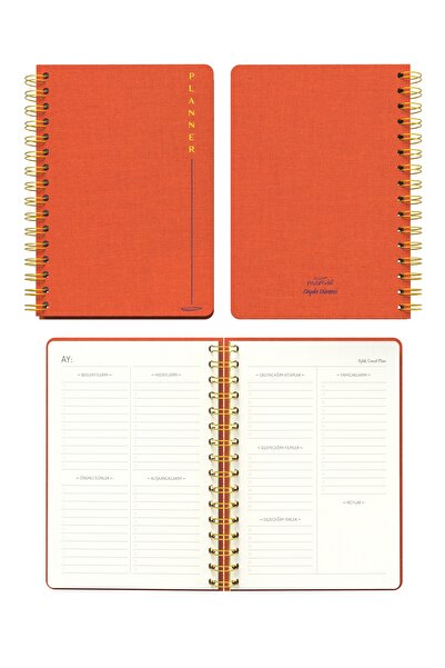 Meli Melek Melimelek Planner Orange (Paperback) - Ceyda Düvenci