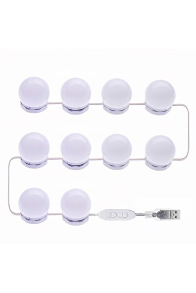 Top Marriage Kit 10 Premium LED Bulbs for Makeup Mirror - 10 Brightness Levels, 3 Color Modes