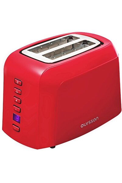 OEM Oursson TO2145D/RD Toaster, 800 W, 2 slices, 7 browning levels, Red