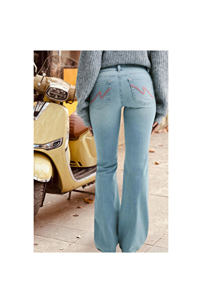 Mokşa Pocket Detailed Flare Bootcut Low Waist Flared Jeans