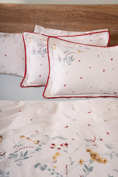 Puffy Avila Double Ranforce Duvet Cover Set - White