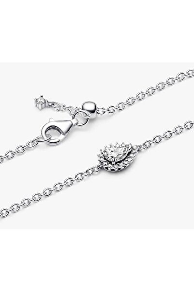 Pandora Chain bracelet with shiny halo in elongated shape 925 Silver - 19cm