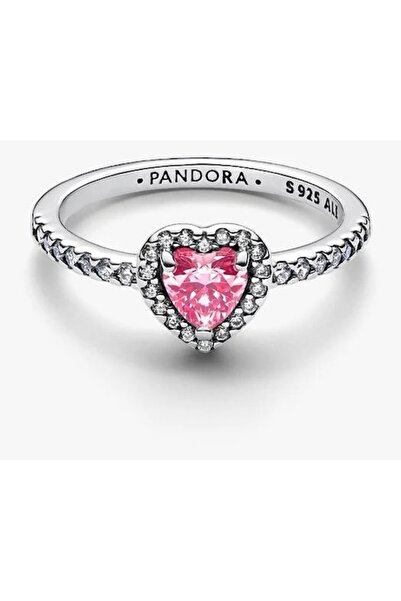 Pandora Heart-shaped Ring Pink Pave Zirconium 925 Silver - 54