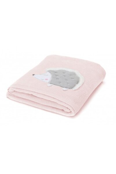 Fillikid embroidered hedgehog towel, pink, 120 x 75 cm