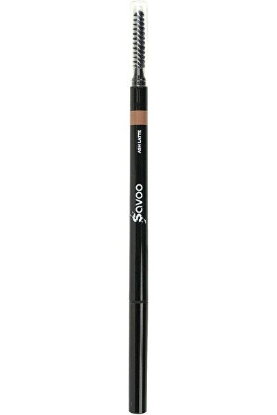 SAVOO Eyebrow Pencil Waterproof Sweat-Proof Long-Lasting Brow Definer with Comb (Ash Latte)