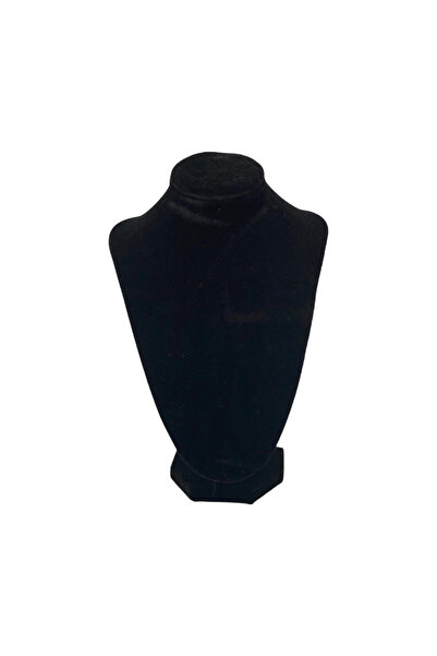 OEM Jewelry stand bust, black velvet, h 25 cm