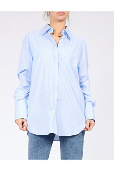 MANGO Camasa Oversize, Albastru