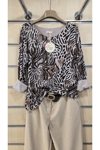 Park Moda Thin Sweater Safari Pattern