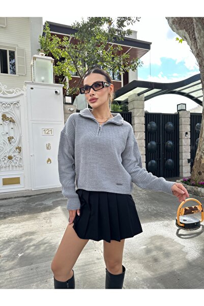 ikomteks Pulover din tricotaje cu fermoar