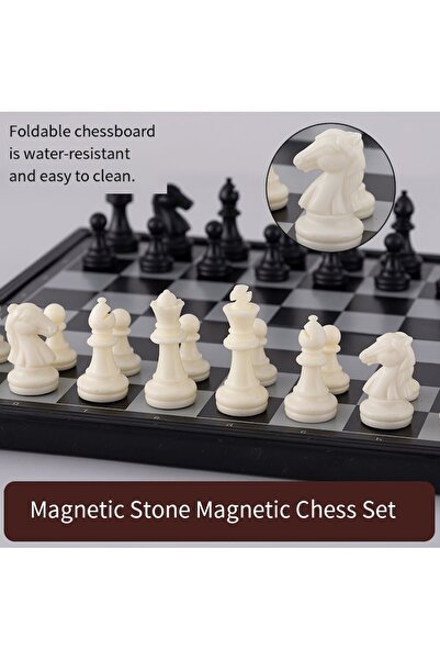 OEM Foldable magnetic chess set, 33x33cm, white and black