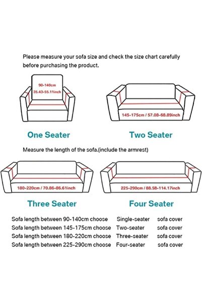 LINGKY Anti-Slip 3-Seater Super Stretch Jacquard Sofa Cover - Geometric, Machine Washable