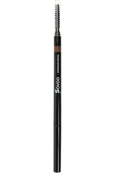 SAVOO Eyebrow Pencil, Waterproof Long-Lasting Brow Definer with Comb (Chocolate Mocha)
