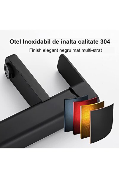 Saharina Tall bathroom sink faucet, anti-limescale, splash-free, ceramic, matte