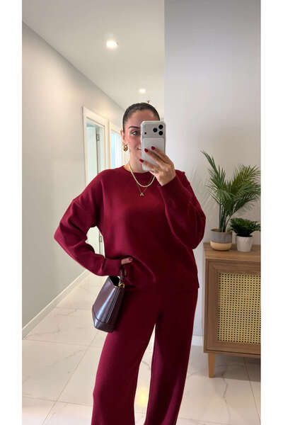 BİRCANÇİL Md Tika Bordo Triko Set