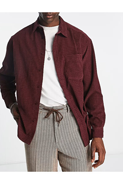 ASOS Oversize Shirt, Burgundy