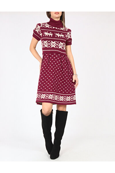 Evendi Short dress, Burgundy