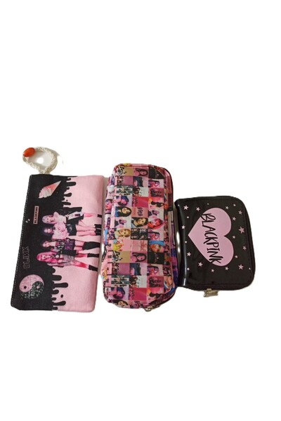 Alanç Gift Yılbaşı Özel Hediye Seti, Black Pink Baskılı Kalemlik, Para Cüzdan...