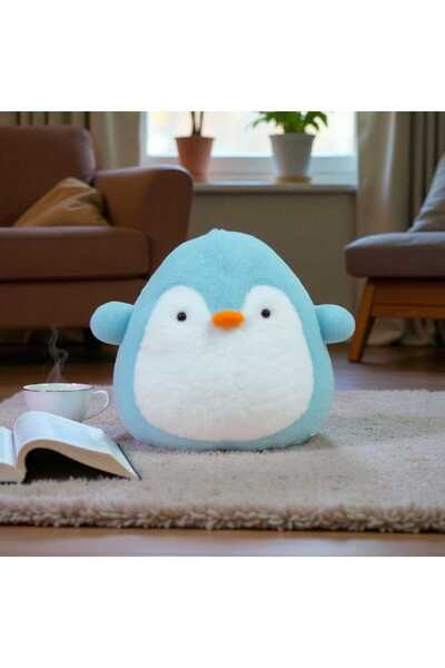 tartamel shop Sevimli Peluş Penguen Yastık 40 cm, Uyku Arkadaşı, Oyuncak ve Çocuk Odası Yastığı