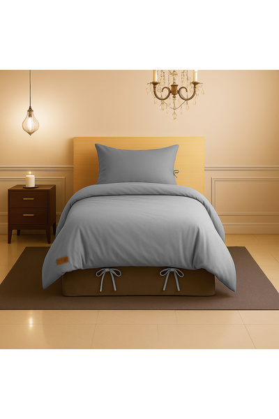 Sabia 100% Cotton 62 Thread Count 80X180 cm Single Duvet Cover Set with Elastic Sheet Suitable for +30 cm Height
