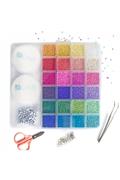 dp Craft Set de mărgele creative – 24 de culori și accesorii pentru bijuterii...