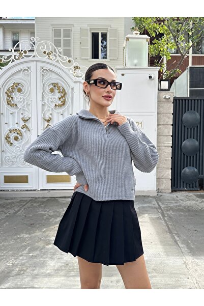 ikomteks Pulover din tricotaje cu fermoar