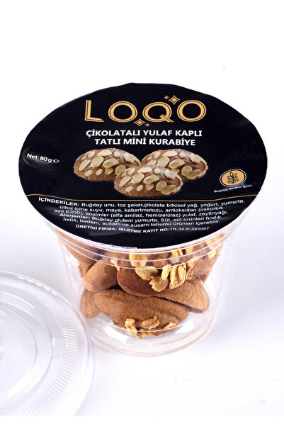 LOQO Çikolata Kaplı Yulaflı Mini Bardak Kurabiye(80gram)