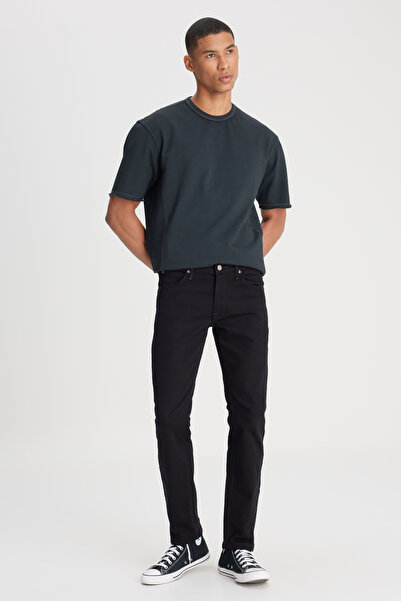 Lee L706HFAE Erkek Siyah Daren Jean Kot Pantolon