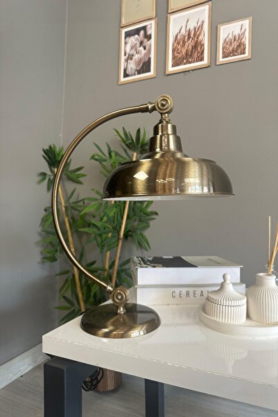 Bamyum Veluna Eskitme Kuğu Gövde Masa Lambası Dekoratif Abajur Çocuk Odası Başucu Lambası