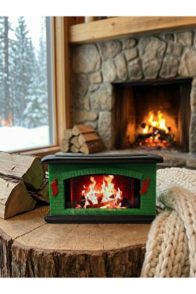 FlashForge 🔥 3D Baskı Şömine Telefon Standı (Kırmızı/Yeşil/Mavi). Dekoratif ...