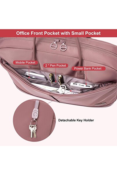 Chantria 15.6\" Laptop Sling Bag for Women - 9L Multi-pocket Messenger Bag