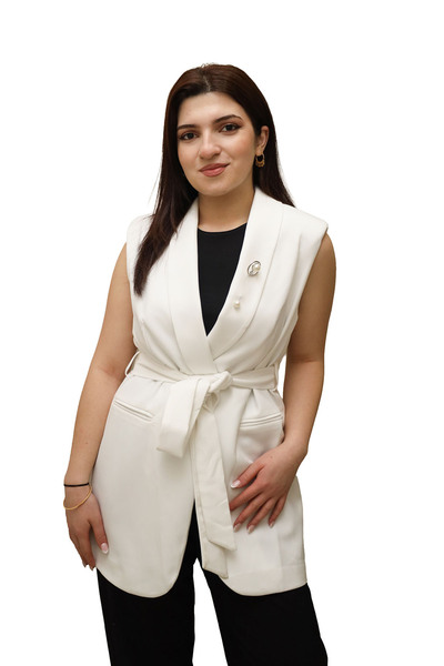 modahira belden bağlamalı kruvaze yelek