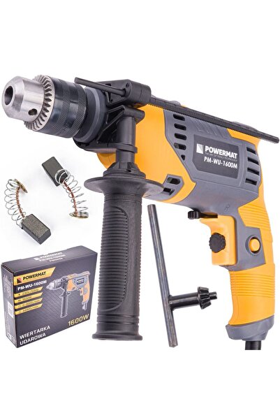 Powermat Masina pentru gaurit lemn, fier, 1600 W, bormasina electrica,