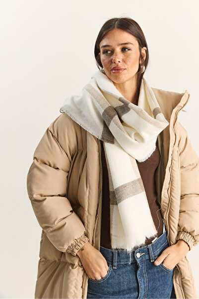 Bianco Lucci Women's Plaid Patterned Soft Touch Long Wide Scarf Shawl 0011 60286002