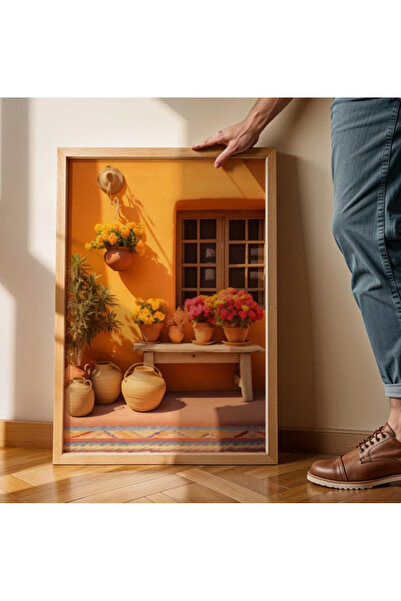 Tuba Decor Tablo dintr-o singură bucată cu rame din lemn pentru sufragerie, sufragerie, bucătărie