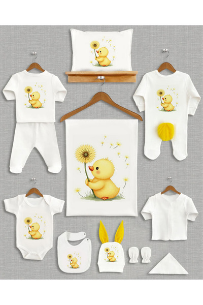 bebeqon Pack of 11 Organic Hospital Release Unisex Dolls with Pompoms and Rab...