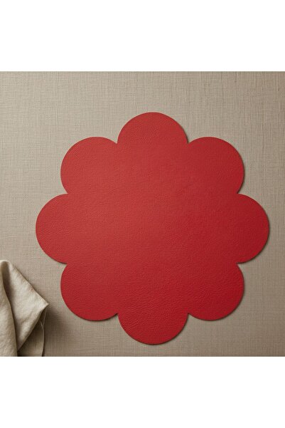 Grand Fine Art 2 Pieces Leather American Doily-Easy to Wipe Supla-33X33 Cm-Symmetrical Leaves Patterned