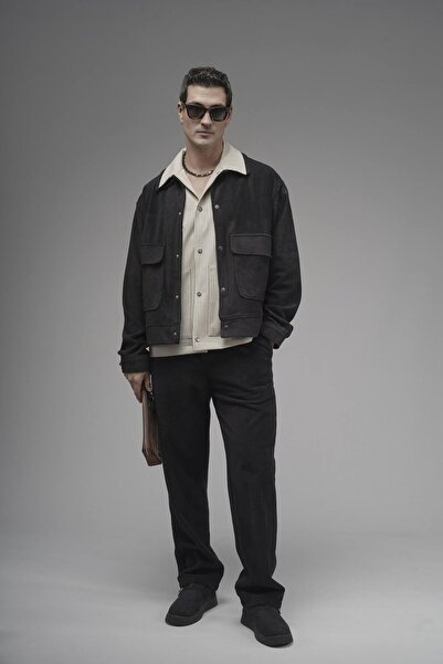 Butik Trend Biz Regular Snap Fastener Jacket and Pants Velvet Set