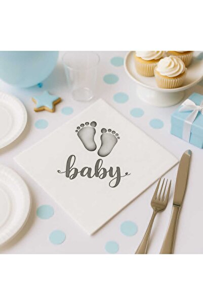 CKM silikon 4-Piece Baby Feeding Set with Beige Baby Napkin