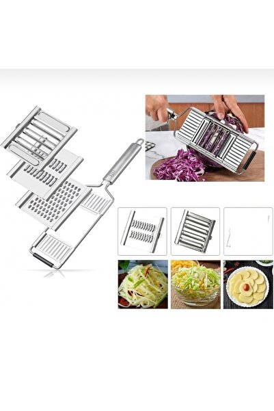 Mebey Home 3 Başlıklı Süper Kaymaz Rende Jülyen Kesici Rende