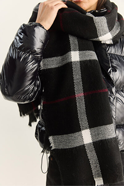 Bianco Lucci Women's Plaid Patterned Soft Touch Long Wide Scarf Shawl 0011 60286002