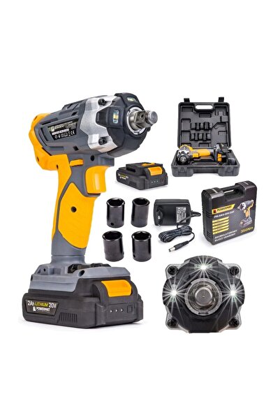 Powermat Pistol de impact, 1/2 350 Nm, acumulator 20V 2Ah,