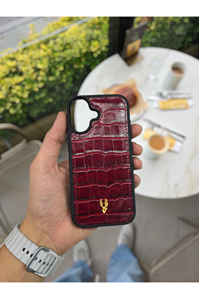 Visso leather İphone 17 Model Tam Uyumlu Hakiki Deri Kişiye Özel İsimli Telef...