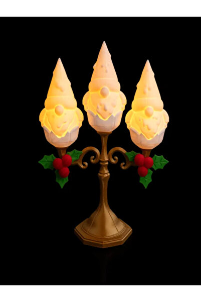 Epic Crafting Lampă 3D – Sat pe Lună, Ren, Mos Craciun, Om de zapada, Lampa m...