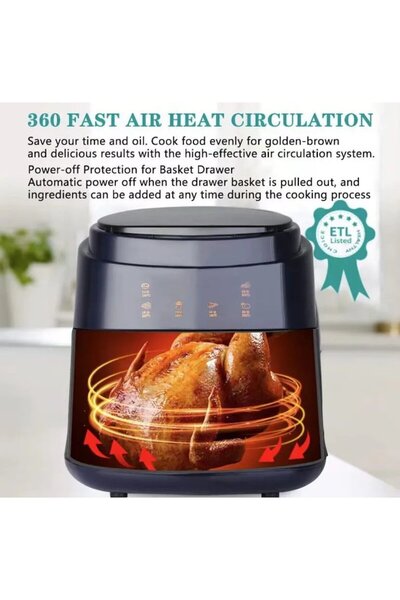 AT Performance Ultra Fry Digital Air Fryer, 2400W, 8L, 8 programs, Black