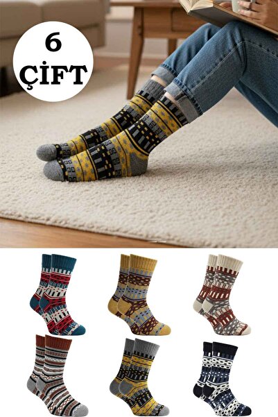 Genel Markalar Kadın Lambswool Havlu Çok Renkli 6"lı Paket