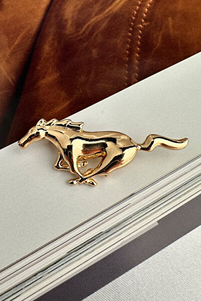 Modex Parlak Yüzey Dinamik At Broş (5cm)